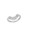 Crystal Crown Baguette Ring