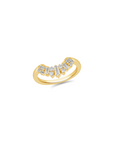 Crystal Crown Baguette Ring