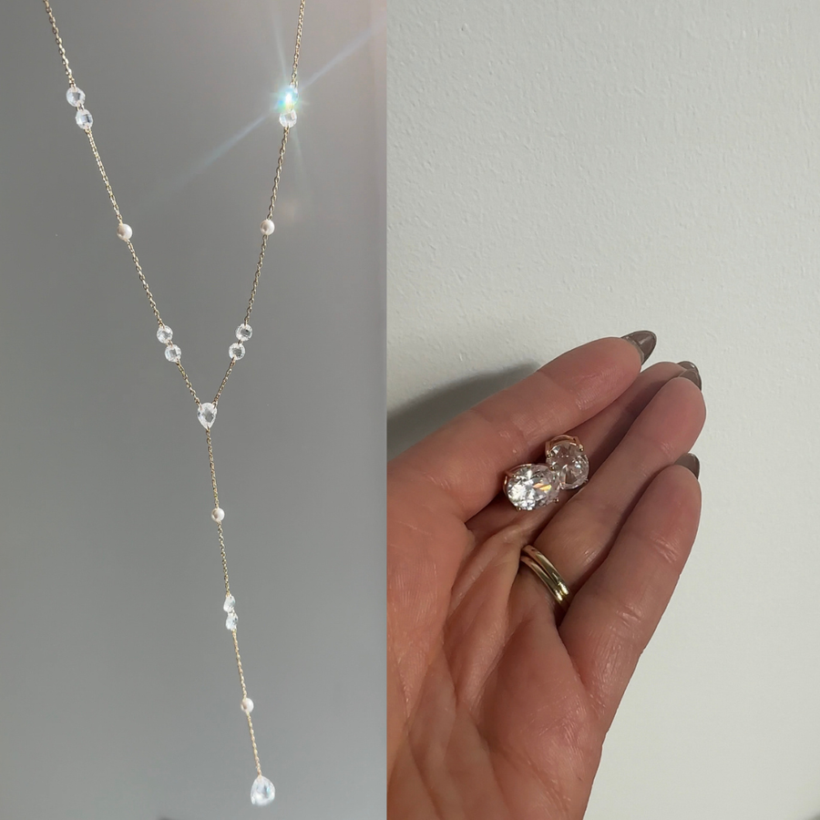 Sparkle Pearl Lariat