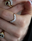 Crystal Tiara Baguette Ring