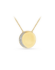 Celestial Moon Disc Necklace